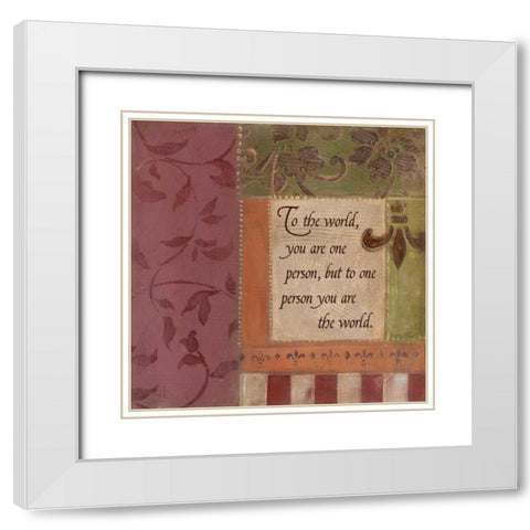 . White Modern Wood Framed Art Print with Double Matting by Haynes, Smith