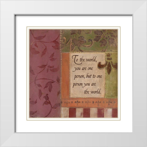 . White Modern Wood Framed Art Print with Double Matting by Haynes, Smith