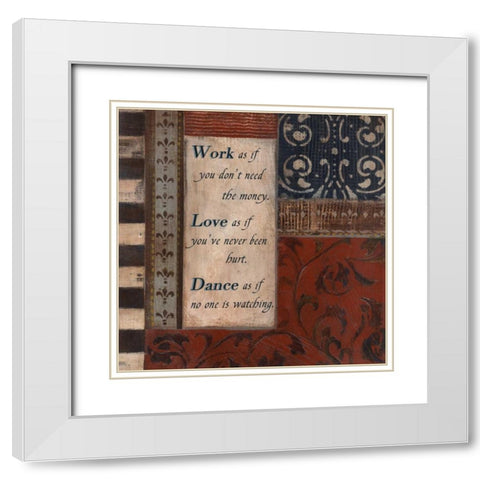 . White Modern Wood Framed Art Print with Double Matting by Haynes, Smith