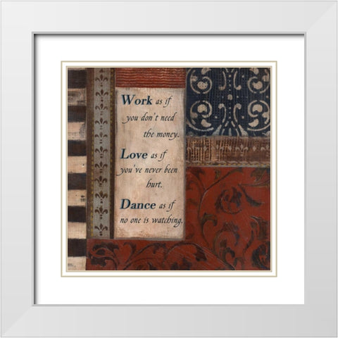 . White Modern Wood Framed Art Print with Double Matting by Haynes, Smith