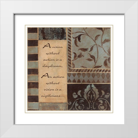 . White Modern Wood Framed Art Print with Double Matting by Haynes, Smith