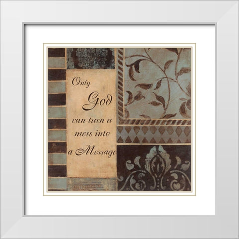 . White Modern Wood Framed Art Print with Double Matting by Haynes, Smith