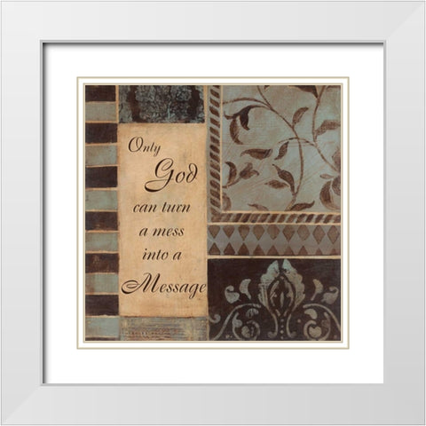. White Modern Wood Framed Art Print with Double Matting by Haynes, Smith