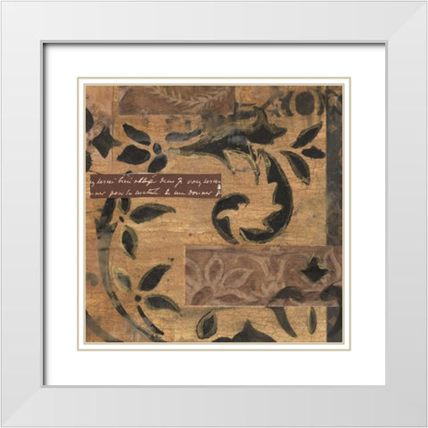 . White Modern Wood Framed Art Print with Double Matting by Haynes, Smith