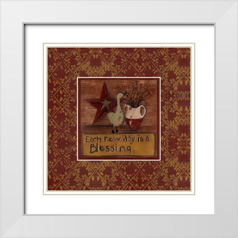 . White Modern Wood Framed Art Print with Double Matting by Haynes, Smith