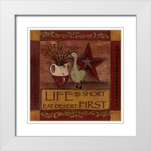 . White Modern Wood Framed Art Print with Double Matting by Haynes, Smith