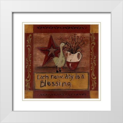 . White Modern Wood Framed Art Print with Double Matting by Haynes, Smith