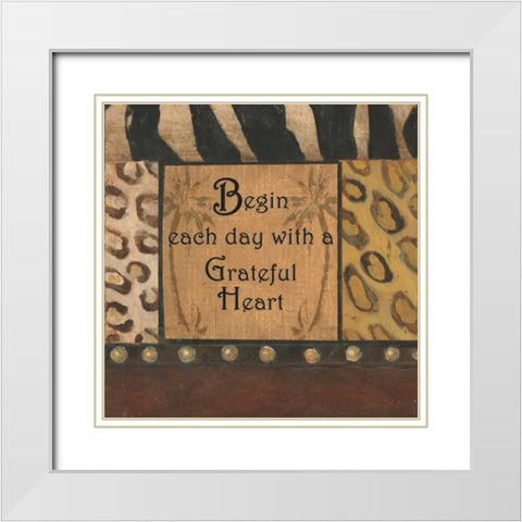 . White Modern Wood Framed Art Print with Double Matting by Haynes, Smith