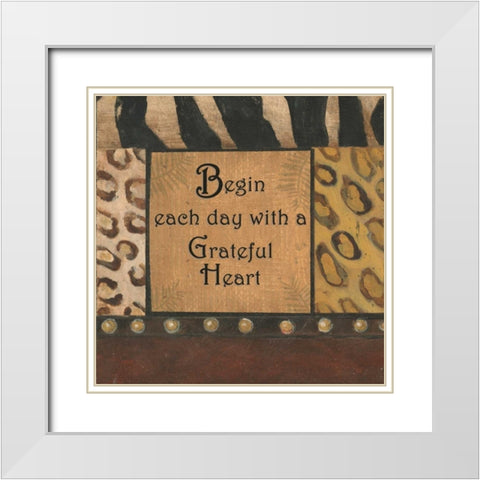 . White Modern Wood Framed Art Print with Double Matting by Haynes, Smith