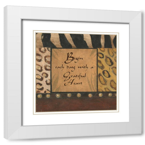. White Modern Wood Framed Art Print with Double Matting by Haynes, Smith