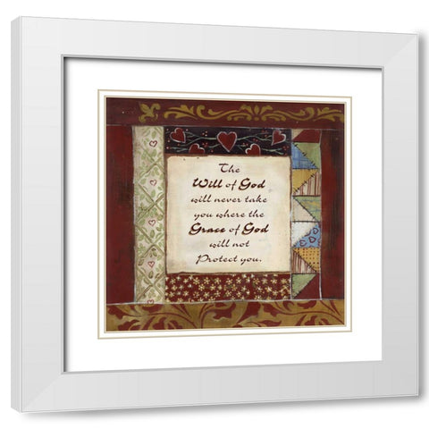 . White Modern Wood Framed Art Print with Double Matting by Haynes, Smith
