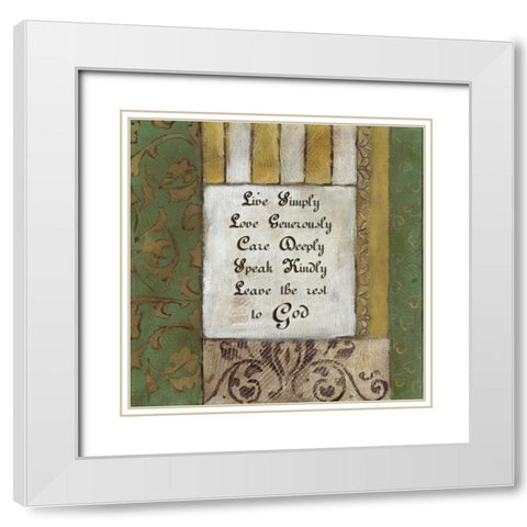 . White Modern Wood Framed Art Print with Double Matting by Haynes, Smith
