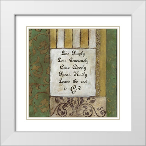 . White Modern Wood Framed Art Print with Double Matting by Haynes, Smith
