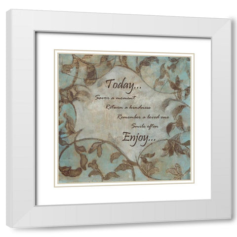 . White Modern Wood Framed Art Print with Double Matting by Haynes, Smith
