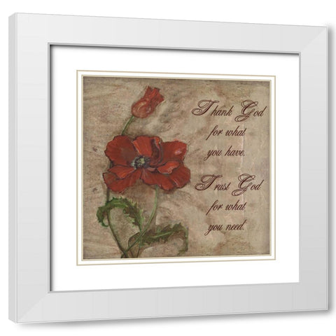 . White Modern Wood Framed Art Print with Double Matting by Haynes, Smith