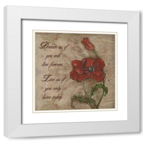 . White Modern Wood Framed Art Print with Double Matting by Haynes, Smith