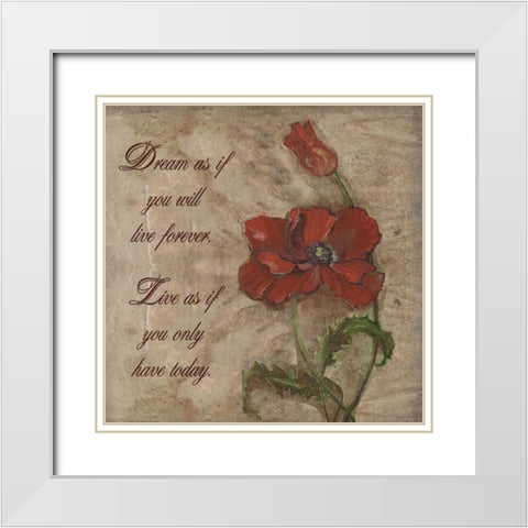 . White Modern Wood Framed Art Print with Double Matting by Haynes, Smith