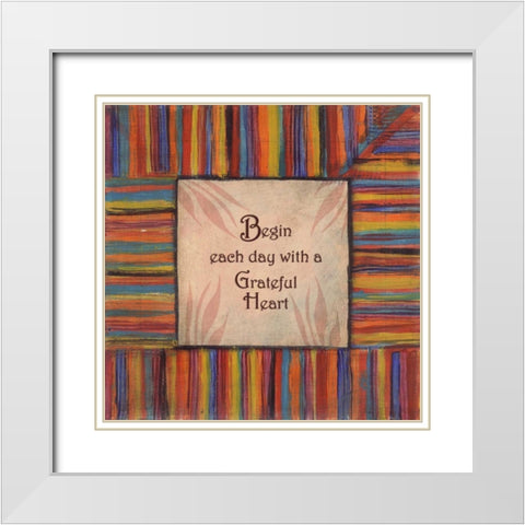 . White Modern Wood Framed Art Print with Double Matting by Haynes, Smith