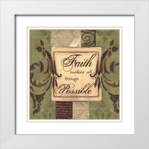 . White Modern Wood Framed Art Print with Double Matting by Haynes, Smith