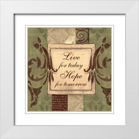 . White Modern Wood Framed Art Print with Double Matting by Haynes, Smith