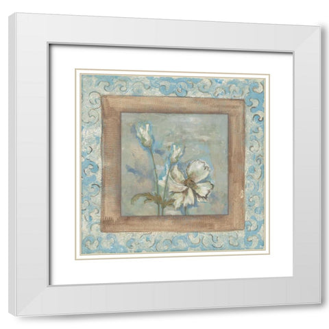 . White Modern Wood Framed Art Print with Double Matting by Haynes, Smith