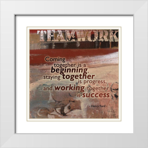 . White Modern Wood Framed Art Print with Double Matting by Haynes, Smith