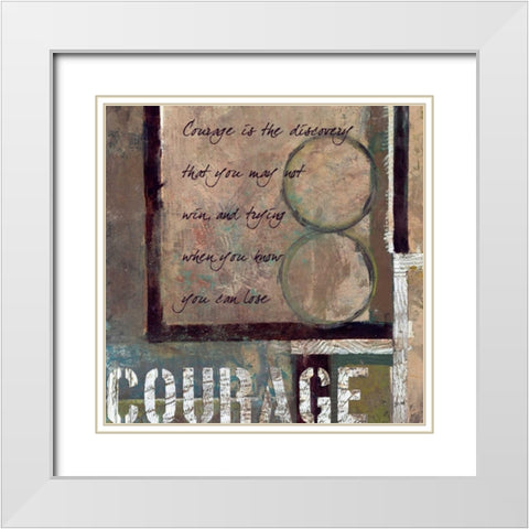 . White Modern Wood Framed Art Print with Double Matting by Haynes, Smith
