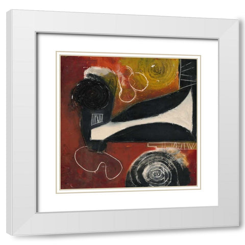 . White Modern Wood Framed Art Print with Double Matting by Haynes, Smith