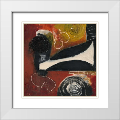 . White Modern Wood Framed Art Print with Double Matting by Haynes, Smith