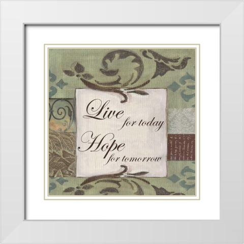 . White Modern Wood Framed Art Print with Double Matting by Haynes, Smith