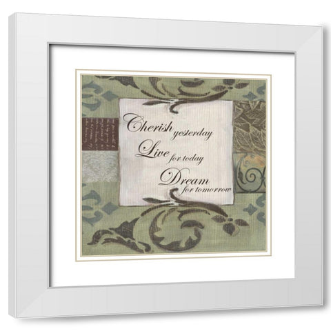 . White Modern Wood Framed Art Print with Double Matting by Haynes, Smith