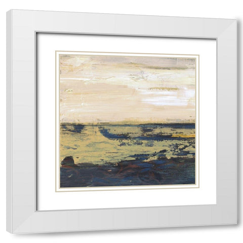 Lake Horizons 4 White Modern Wood Framed Art Print with Double Matting by Haynes, Smith