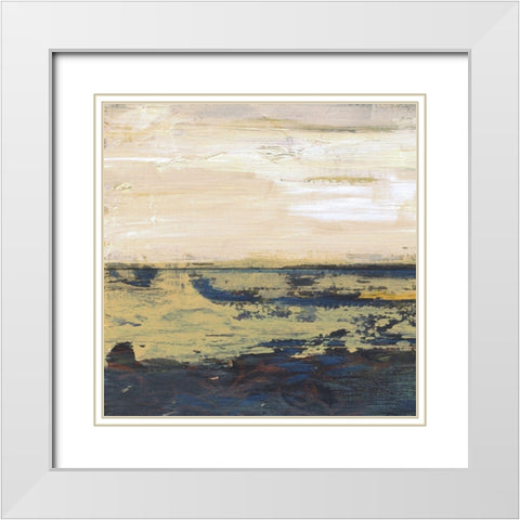 Lake Horizons 4 White Modern Wood Framed Art Print with Double Matting by Haynes, Smith