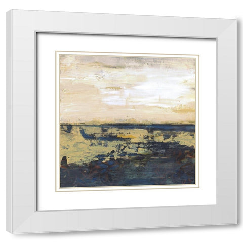 Lake Horizons 3 White Modern Wood Framed Art Print with Double Matting by Haynes, Smith