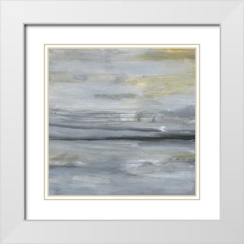 Cloudy Evening 3 White Modern Wood Framed Art Print with Double Matting by Haynes, Smith