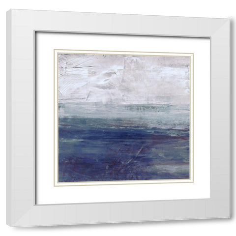 The Scape White Modern Wood Framed Art Print with Double Matting by Haynes, Smith