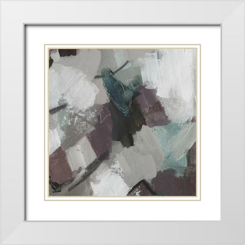 Cool Swatch B White Modern Wood Framed Art Print with Double Matting by Haynes, Smith