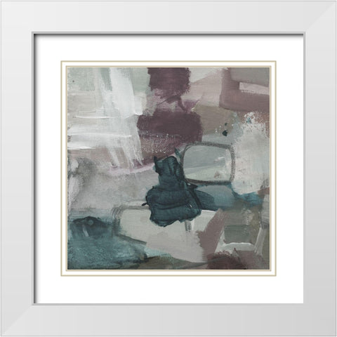 Cool Swatch C White Modern Wood Framed Art Print with Double Matting by Haynes, Smith