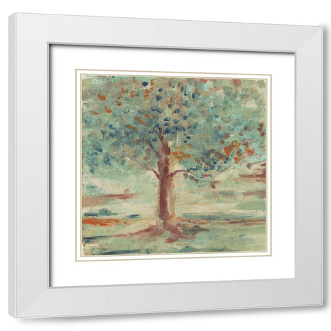 Vibrant Tree 1 White Modern Wood Framed Art Print with Double Matting by Haynes, Smith