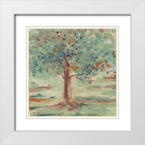 Vibrant Tree 1 White Modern Wood Framed Art Print with Double Matting by Haynes, Smith