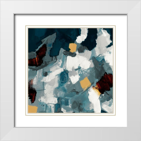 Shimmering Analysis 1 White Modern Wood Framed Art Print with Double Matting by Haynes, Smith