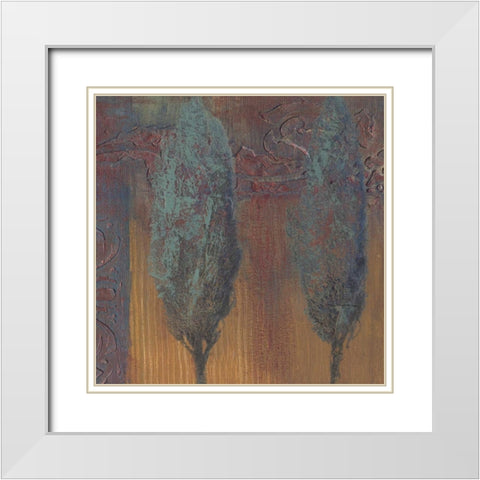 . White Modern Wood Framed Art Print with Double Matting by Haynes, Smith