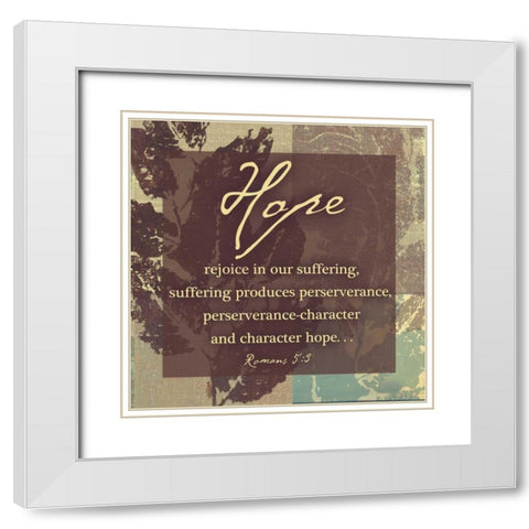 . White Modern Wood Framed Art Print with Double Matting by Haynes, Smith