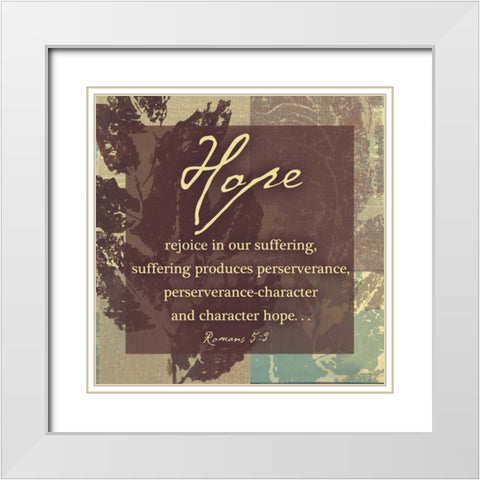 . White Modern Wood Framed Art Print with Double Matting by Haynes, Smith
