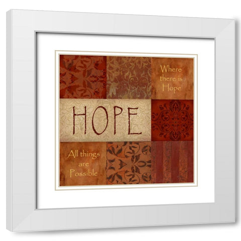. White Modern Wood Framed Art Print with Double Matting by Haynes, Smith