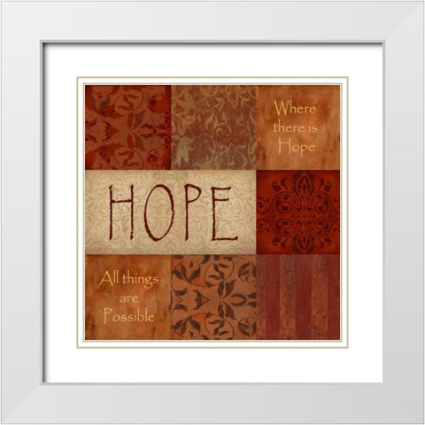. White Modern Wood Framed Art Print with Double Matting by Haynes, Smith