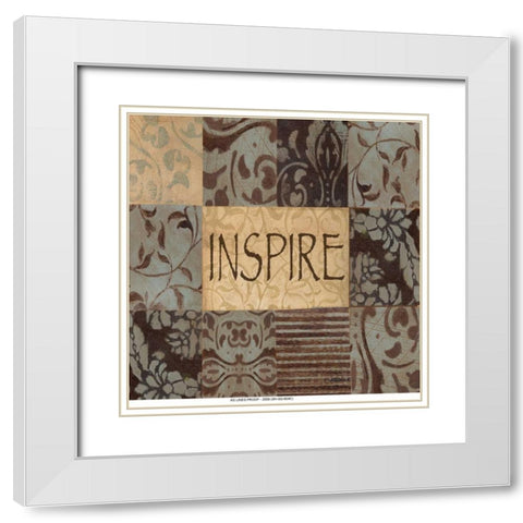 . White Modern Wood Framed Art Print with Double Matting by Haynes, Smith