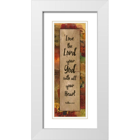 Love The Lord Autumn Blooms White Modern Wood Framed Art Print with Double Matting by Haynes, Smith