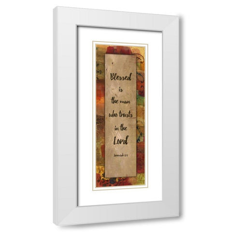 Trusts in the Lord Autumn Blooms White Modern Wood Framed Art Print with Double Matting by Haynes, Smith