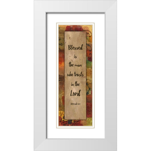 Trusts in the Lord Autumn Blooms White Modern Wood Framed Art Print with Double Matting by Haynes, Smith